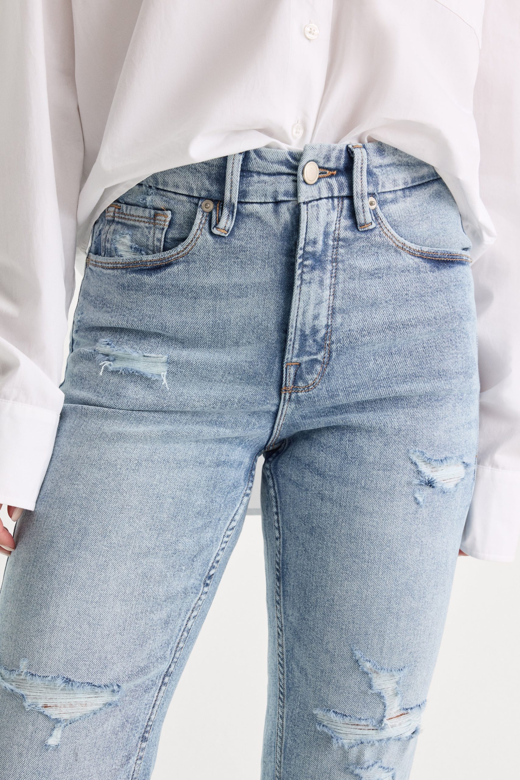 GOOD ICON STRAIGHT ANKLE JEANS | INDIGO1078 - Image 3