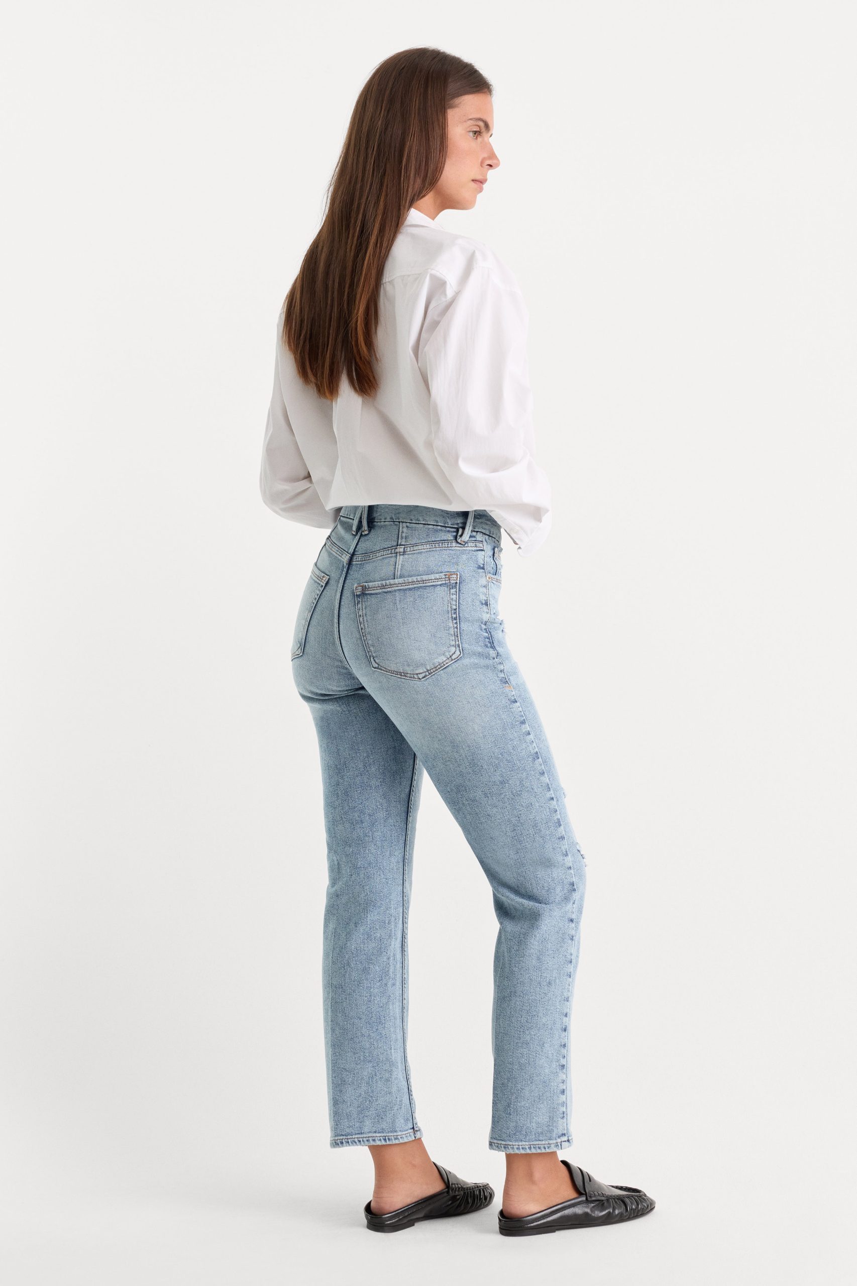 GOOD ICON STRAIGHT ANKLE JEANS | INDIGO1078 - Image 4