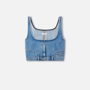REWORKED DENIM VEST | INDIGO1083