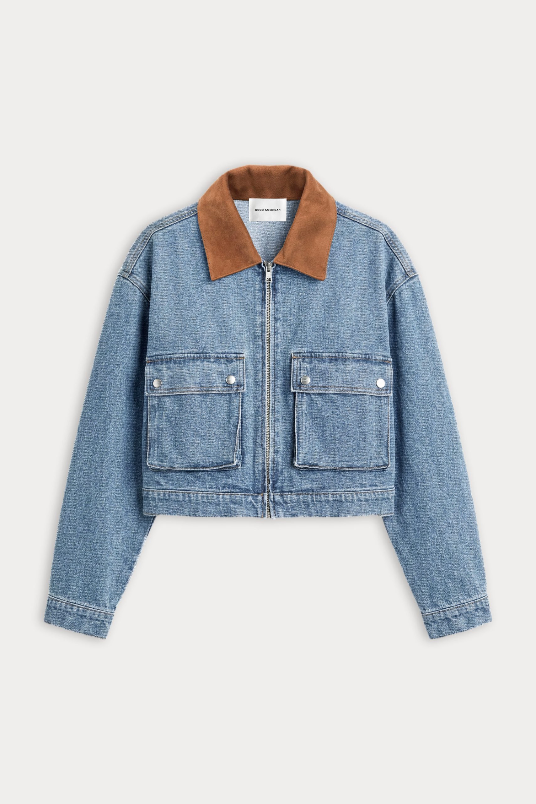 THE DENIM SWING CROPPED JACKET | AMBER - Image 6