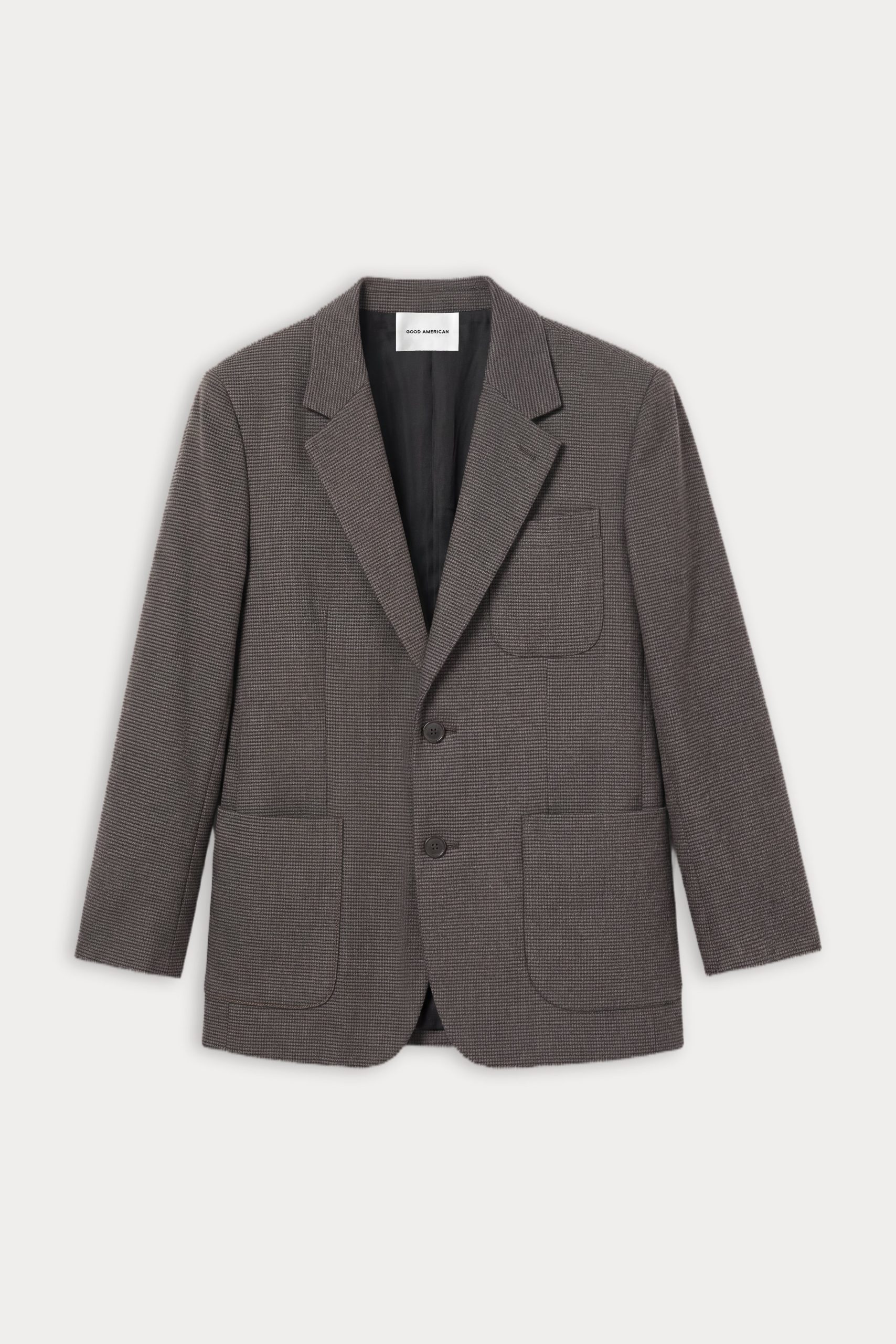 THE OVERSIZED BLAZER | CHARCOAL MINI HOUNDSTOOTH - Image 8