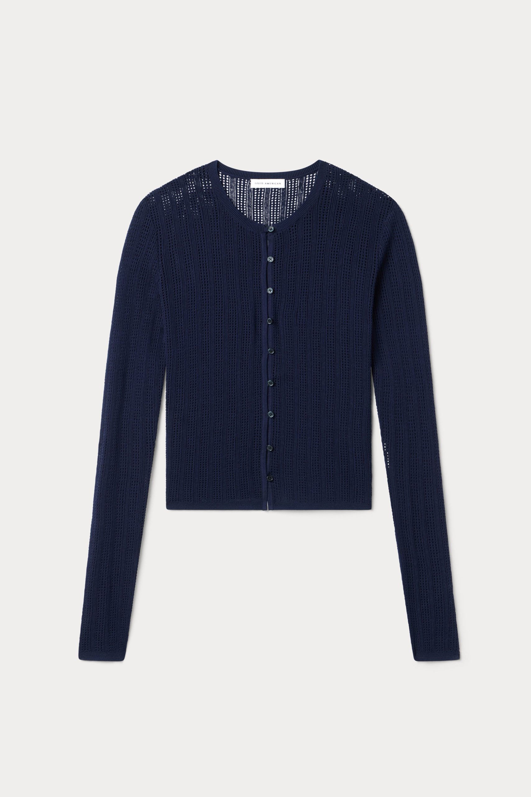 THE OPEN KNIT CARDIGAN | MIDNIGHT BLUE - Image 6