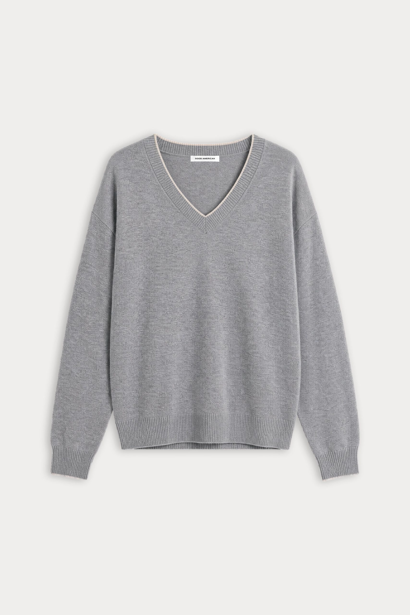 THE COZY V NECK SWEATER | HEATHER GREY001 - Image 6
