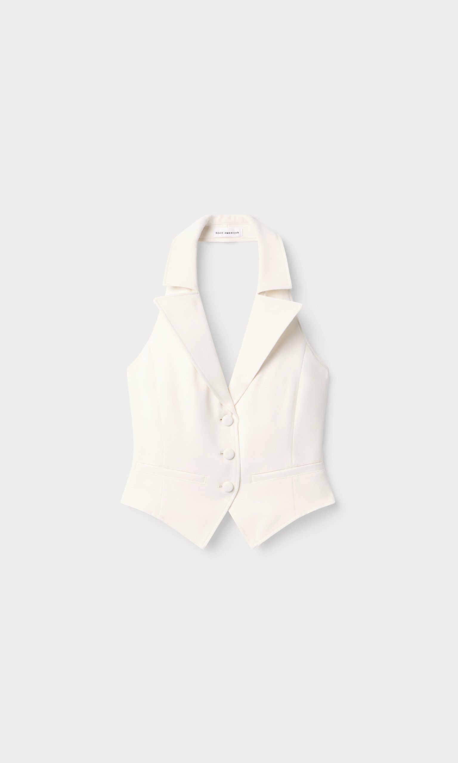 LUXE SUITING HALTER VEST | SOFT SHELL - Image 5