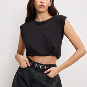 COTTON MUSCLE TEE | BLACK001