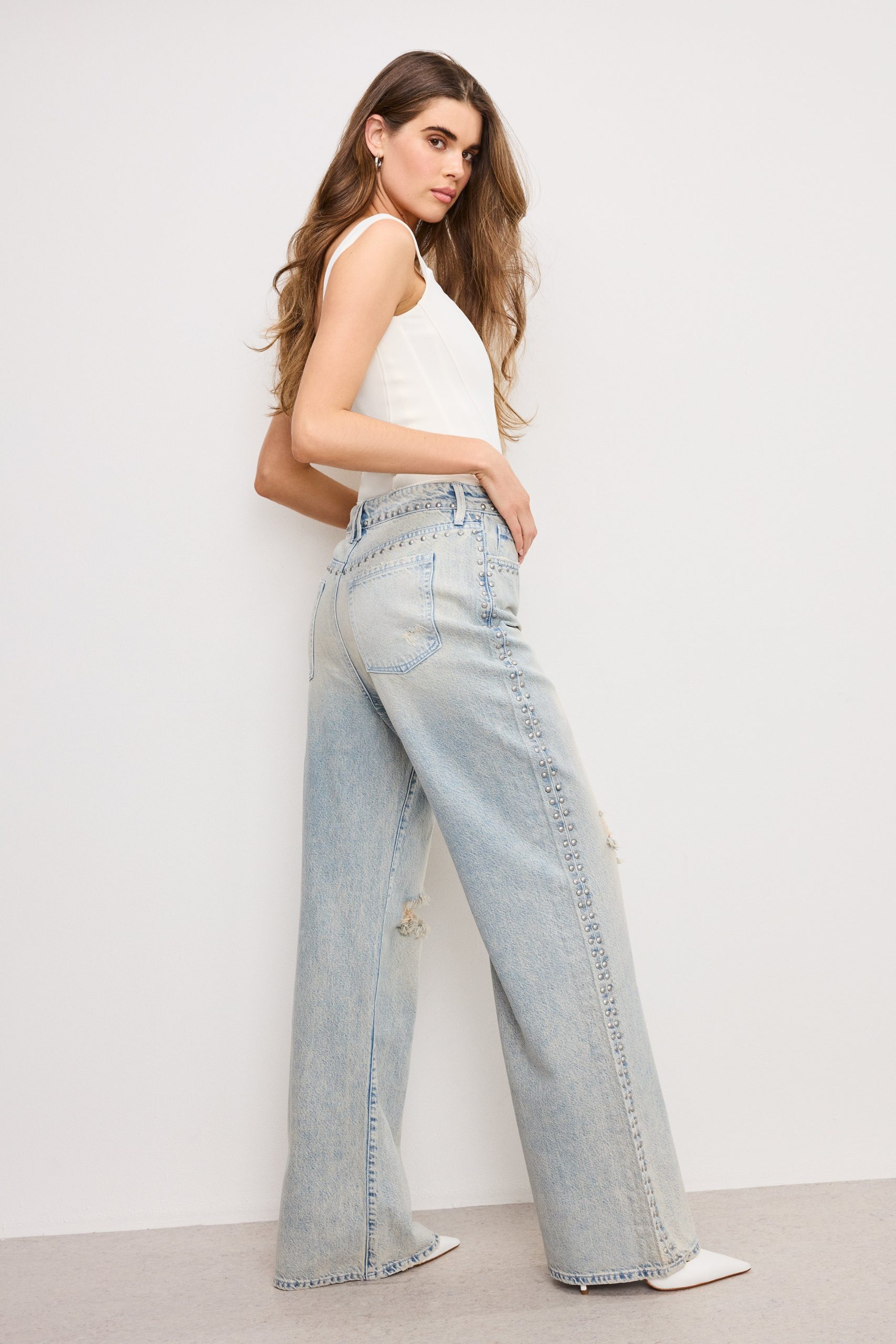 GOOD EASE STUDDED JEANS | INDIGO784 - Image 3