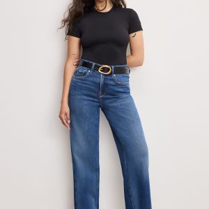 SOFT TECH GOOD PETITE SKATE WIDE JEANS | INDIGO891
