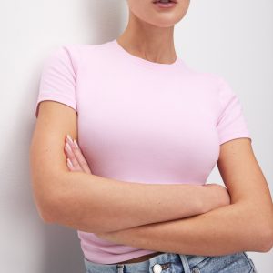 SUPER STRETCH BABY TEE | ROSEQUARTZ001